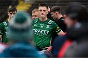19 April 2025; Joe McDade of Fermanagh after his side's defeat in the Ulster GAA Football Senior Championship quarter-final match between Fermanagh and Down at Brewster Park in Enniskillen, Fermanagh. Photo by Ramsey Cardy/Sportsfile