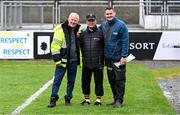 19 April 2025; Groundsmen Christy McDonald, left, and Kenneth McGarry, right, with Kilkenny kitman Rackard Coady before the Leinster GAA Hurling Senior Championship Round 1 match between Kilkenny and Galway at UPMC Nowlan Park in Kilkenny. Photo by Seb Daly/Sportsfile