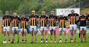 19 April 2025; Kilkenny players, from left, Eoin Cody, Mikey Carey, Mikey Butler, Shane Murphy, Richie Reid, Billy Ryan, Jordan Molloy, Huw Lawlor and goalkeeper Eoin Murphy before the Leinster GAA Hurling Senior Championship Round 1 match between Kilkenny and Galway at UPMC Nowlan Park in Kilkenny. Photo by Seb Daly/Sportsfile