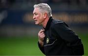 19 April 2025; Offaly manager Johnny Kelly near the end of the Leinster GAA Hurling Senior Championship Round 1 match between Dublin and Offaly at Parnell Park in Dublin. Photo by Ray McManus/Sportsfile