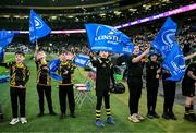 19 April 2025; The Westmanstown RFC mini team before the United Rugby Championship match between Leinster and Ulster at the Aviva Stadium in Dublin. Photo by Brendan Moran/Sportsfile