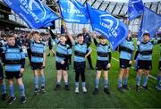 19 April 2025; The MU Barnhall RFC mini team before the United Rugby Championship match between Leinster and Ulster at the Aviva Stadium in Dublin. Photo by Brendan Moran/Sportsfile