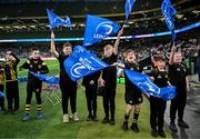 19 April 2025; The Westmanstown RFC mini team before the United Rugby Championship match between Leinster and Ulster at the Aviva Stadium in Dublin. Photo by Brendan Moran/Sportsfile