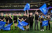 19 April 2025; The Westmanstown RFC mini team before the United Rugby Championship match between Leinster and Ulster at the Aviva Stadium in Dublin. Photo by Brendan Moran/Sportsfile