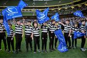 19 April 2025; The Dundalk RFC mini team before the United Rugby Championship match between Leinster and Ulster at the Aviva Stadium in Dublin. Photo by Brendan Moran/Sportsfile
