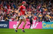 20 April 2025; Brian Hayes of Cork celebrtes after scoring his and his side's second goal during the Munster GAA Hurling Senior Championship Round 1 match between Clare and Cork at Zimmer Biomet Páirc Chíosóg in Ennis, Clare. Photo by Brendan Moran/Sportsfile
