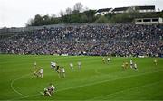 20 April 2025; Ciaran Thompson of Donegal in action against Ryan Wylie of Monaghan during the Ulster GAA Football Senior Championship quarter-final match between Monaghan and Donegal at St Tiernach's Park in Clones, Monaghan. Photo by Ramsey Cardy/Sportsfile