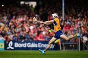 20 April 2025; Aidan McCarthy of Clare scores his side's first goal during the Munster GAA Hurling Senior Championship Round 1 match between Clare and Cork at Zimmer Biomet Páirc Chíosóg in Ennis, Clare. Photo by Brendan Moran/Sportsfile