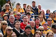 20 April 2025; Clare and Cork supporters watch the closing moments of the Munster GAA Hurling Senior Championship Round 1 match between Clare and Cork at Zimmer Biomet Páirc Chíosóg in Ennis, Clare. Photo by Brendan Moran/Sportsfile