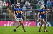 20 April 2025; John McGrath of Tipperary celebrates his side winning a free during the Munster GAA Hurling Senior Championship Round 1 match between Tipperary and Limerick at FBD Semple Stadium in Thurles, Tipperary. Photo by Seb Daly/Sportsfile