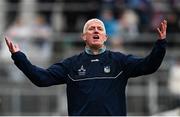 20 April 2025; Limerick manager John Kiely reacts during the Munster GAA Hurling Senior Championship Round 1 match between Tipperary and Limerick at FBD Semple Stadium in Thurles, Tipperary. Photo by Seb Daly/Sportsfile