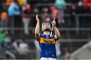 20 April 2025; Darragh McCarthy of Tipperary reacts after failing to convert a free during the Munster GAA Hurling Senior Championship Round 1 match between Tipperary and Limerick at FBD Semple Stadium in Thurles, Tipperary. Photo by Seb Daly/Sportsfile