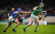 20 April 2025; William O’Donoghue of Limerick in action against John McGrath of Tipperary during the Munster GAA Hurling Senior Championship Round 1 match between Tipperary and Limerick at FBD Semple Stadium in Thurles, Tipperary. Photo by Seb Daly/Sportsfile