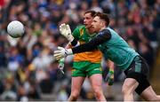 20 April 2025; Donegal goalkeeper Shaun Patton during the Ulster GAA Football Senior Championship quarter-final match between Monaghan and Donegal at St Tiernach's Park in Clones, Monaghan. Photo by Ramsey Cardy/Sportsfile