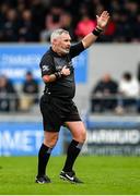 19 April 2025; Referee James Molloy during the Munster GAA Football Senior Championship semi-final match between Clare and Tipperary at Zimmer Biomet Cusack Park in Ennis, Clare. Photo by Tom Beary/Sportsfile