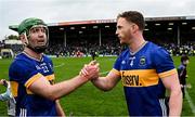 20 April 2025; Tipperary players Noel McGrath, left, and Michael Breen after the Munster GAA Hurling Senior Championship Round 1 match between Tipperary and Limerick at FBD Semple Stadium in Thurles, Tipperary. Photo by Seb Daly/Sportsfile