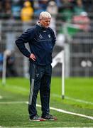 20 April 2025; Limerick manager John Kiely during the Munster GAA Hurling Senior Championship Round 1 match between Tipperary and Limerick at FBD Semple Stadium in Thurles, Tipperary. Photo by Seb Daly/Sportsfile