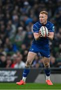19 April 2025; Ciarán Frawley of Leinster during the United Rugby Championship match between Leinster and Ulster at the Aviva Stadium in Dublin. Photo by Sam Barnes/Sportsfile