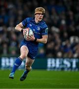 19 April 2025; Tommy O’Brien of Leinster during the United Rugby Championship match between Leinster and Ulster at the Aviva Stadium in Dublin. Photo by Sam Barnes/Sportsfile