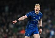 19 April 2025; Jamie Osborne of Leinster during the United Rugby Championship match between Leinster and Ulster at the Aviva Stadium in Dublin. Photo by Sam Barnes/Sportsfile