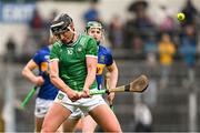20 April 2025; Gearoid Hegarty of Limerick during the Munster GAA Hurling Senior Championship Round 1 match between Tipperary and Limerick at FBD Semple Stadium in Thurles, Tipperary. Photo by Seb Daly/Sportsfile