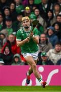 20 April 2025; Adam English of Limerick during the Munster GAA Hurling Senior Championship Round 1 match between Tipperary and Limerick at FBD Semple Stadium in Thurles, Tipperary. Photo by Seb Daly/Sportsfile