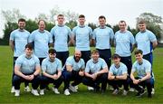19 April 2025; South East representatives, back row, from left, Richie Waters, Scott Caldbeck, Jake Caldbeck, Walter Walsh, Isaac Porter, Josh Evans and Paddy Rogers, with, front, from left, Tadhg Ronan, Ben Crotty, Dewald Barnard, Garry Dunne, Stephen Hendy and Dan Crotty before a Leinster Rugby Juniors squad training session at Gorey RFC in Gorey, Wexford. Photo by Brendan Moran/Sportsfile