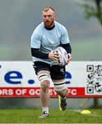 19 April 2025; Tiernan Gonnelly during a Leinster Rugby Juniors squad training session at Gorey RFC in Gorey, Wexford. Photo by Brendan Moran/Sportsfile