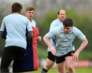 19 April 2025; Darren Browne during a Leinster Rugby Juniors squad training session at Gorey RFC in Gorey, Wexford. Photo by Brendan Moran/Sportsfile