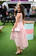 21 April 2025; Racegoer Gillian O'Hanlon from Dublin prior to racing on day three of the Fairyhouse Easter Festival at Fairyhouse Racecourse in Ratoath, Meath. Photo by David Fitzgerald/Sportsfile