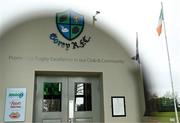 19 April 2025; A general view of the entrance to Gorey Rugby club during a Leinster Rugby Juniors squad training session at Gorey RFC in Gorey, Wexford. Photo by Brendan Moran/Sportsfile