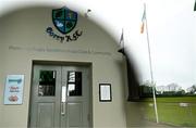 19 April 2025; A general view of the entrance to Gorey Rugby club during a Leinster Rugby Juniors squad training session at Gorey RFC in Gorey, Wexford. Photo by Brendan Moran/Sportsfile
