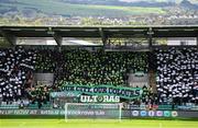 21 April 2025; Shamrock Rovers supporters during the SSE Airtricity Men's Premier Division match between Shamrock Rovers and Bohemians at Tallaght Stadium in Dublin. Photo by Stephen McCarthy/Sportsfile
