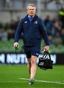 19 April 2025; Leinster masseur Chris Jones before the United Rugby Championship match between Leinster and Ulster at the Aviva Stadium in Dublin. Photo by Brendan Moran/Sportsfile