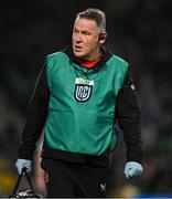 19 April 2025; Ulster team doctor Michael Webb during the United Rugby Championship match between Leinster and Ulster at the Aviva Stadium in Dublin. Photo by Brendan Moran/Sportsfile