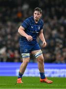 19 April 2025; Diarmuid Mangan of Leinster during the United Rugby Championship match between Leinster and Ulster at the Aviva Stadium in Dublin. Photo by Brendan Moran/Sportsfile