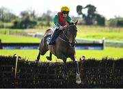 21 April 2025; Glen Kiln, with Cian Quirke up, clear the last on their way to winning the Fairyhouse Steel Handicap Hurdle on day three of the Fairyhouse Easter Festival at Fairyhouse Racecourse in Ratoath, Meath. Photo by David Fitzgerald/Sportsfile