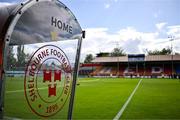 21 April 2025; A general view of the home dugout before the SSE Airtricity Men's Premier Division match between Shelbourne and Galway United at Tolka Park in Dublin. Photo by Sam Barnes/Sportsfile