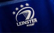 19 April 2025; The club crest on a jersey in the Leinster dressingroom before the United Rugby Championship match between Leinster and Ulster at the Aviva Stadium in Dublin. Photo by Brendan Moran/Sportsfile