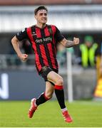 21 April 2025; Dawson Devoy of Bohemians celebrates as team-mate Rhys Brennan, not pictured, scores their side's third and winning goal during the SSE Airtricity Men's Premier Division match between Shamrock Rovers and Bohemians at Tallaght Stadium in Dublin. Photo by Stephen McCarthy/Sportsfile