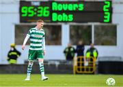 21 April 2025; Darragh Nugent of Shamrock Rovers reacts after his side concede their third goal during the SSE Airtricity Men's Premier Division match between Shamrock Rovers and Bohemians at Tallaght Stadium in Dublin. Photo by Stephen McCarthy/Sportsfile