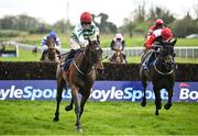 21 April 2025; Found A Fifty, with Sam Ewing up, on their way to winning the Jack McInerney Memorial Fairyhouse Chase on day three of the Fairyhouse Easter Festival at Fairyhouse Racecourse in Ratoath, Meath. Photo by David Fitzgerald/Sportsfile