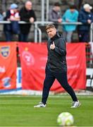 21 April 2025; Shelbourne manager Damien Duff before the SSE Airtricity Men's Premier Division match between Shelbourne and Galway United at Tolka Park in Dublin. Photo by Sam Barnes/Sportsfile