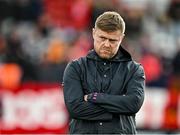 21 April 2025; Shelbourne manager Damien Duff before the SSE Airtricity Men's Premier Division match between Shelbourne and Galway United at Tolka Park in Dublin. Photo by Sam Barnes/Sportsfile