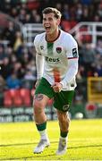 21 April 2025; Evan McLaughlin of Cork City celebrates after scoring his side's first goal from a penalty during the SSE Airtricity Men's Premier Division match between Cork City and Waterford at Turners Cross in Cork. Photo by Seb Daly/Sportsfile