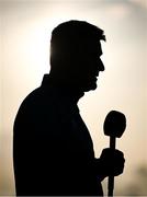 21 April 2025; St Patrick's Athletic manager Stephen Kenny is interviewed after the SSE Airtricity Men's Premier Division match between Drogheda United and St Patrick's Athletic at Sullivan & Lambe Park in Drogheda, Louth. Photo by Shauna Clinton/Sportsfile