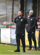 19 April 2025; Ringmahon Rangers FC manager Aidan Foley during the FAI Intermediate Cup final match between College Corinthians AFC and Ringmahon Rangers FC at Turners Cross Stadium in Cork. Photo by Michael P Ryan/Sportsfile