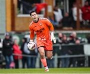 19 April 2025; Ringmahon Rangers FC goalkeeper Eric Grimes during the FAI Intermediate Cup final match between College Corinthians AFC and Ringmahon Rangers FC at Turners Cross Stadium in Cork. Photo by Michael P Ryan/Sportsfile