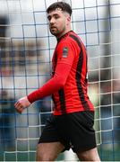 19 April 2025; Ethon Varian of Ringmahon Rangers FC leaves the field after been shown a red card during the FAI Intermediate Cup final match between College Corinthians AFC and Ringmahon Rangers FC at Turners Cross Stadium in Cork. Photo by Michael P Ryan/Sportsfile