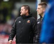 19 April 2025; Ringmahon Rangers FC manager Aidan Foley during the FAI Intermediate Cup final match between College Corinthians AFC and Ringmahon Rangers FC at Turners Cross Stadium in Cork. Photo by Michael P Ryan/Sportsfile